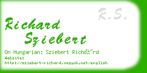 richard sziebert business card